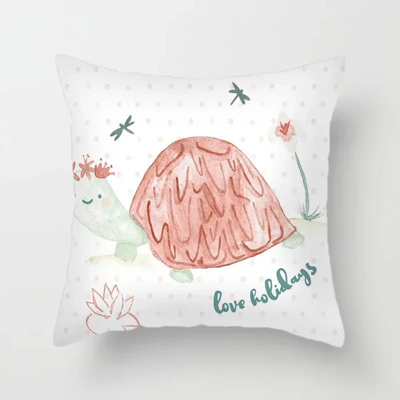 Sea Turtle Decorative Cushion Cover - Axyaa Branded Single Print Sofa Case