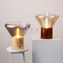 Nordic Glass Table Lamp Floor Wood Lights Modern Luminaires Soft Living Room Axyaa habitat