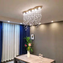 Luxury Axyaa Crystal Chandelier Dining Room LED Hanging Lamp Creative Indoor Lighting