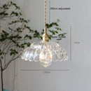 Axyaa Copper LED Glass Pendant Light Fixture Vintage Hanging Lamp
