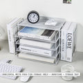 4-Tier Paper Tray Storage Box with File Holder for Desk Organization by Axyaa