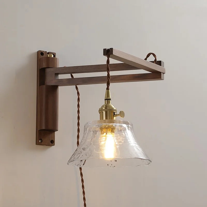 Axyaa Clear Glass LED Wall Sconce Modern Stair Light Fixture