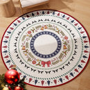 Axyaa Christmas Tree Geometric Print Living Room Rug for Holiday Decoration