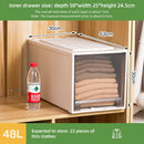 Axyaa Brown Drawer Storage Organizer Boxes for Clothes, Toys, and Shoes