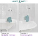 Axyaa Shower Curtain Liner with 9 Storage Pockets Water Resistant Bath Organizer