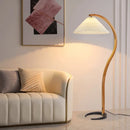 Axyaa Walnut Wood LED Floor Lamp for Home Decor & Lighting