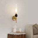 Axyaa Copper LED Wall Lamp Living Room Bedrom Sconce, Black Gold