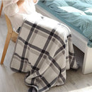 Axyaa Plaid Fleece Poncho Throw Blanket with Buttons