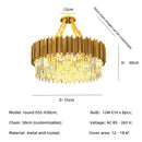 Axyaa Gold E14 Crystal Pendant Lights: Modern Luxe Dining Room LED Chandelier