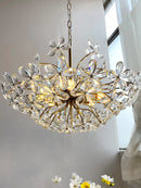 Axyaa Modern Flower Chandeliers Crystal Pendant Lamps for Home Decor