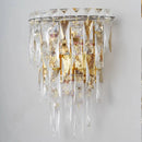 Axyaa Gold Chrome Crystal Wall Light, Modern Luxury Interior Wall Lamp