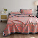 Axyaa Cotton Gauze Floral Single Quilt Blanket for Summer Comfort