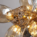 Luxury Axyaa Villa Glass Chandelier: Modern Metal Living Room Lighting Fixture