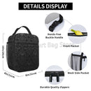 Axyaa Gothic Skull Damask Insulated Lunch Bag: Portable Thermal Cooler Tote