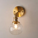 Axyaa Nordic LED Wall Light Fixture Clear Glass Rotating Bedside Lamp