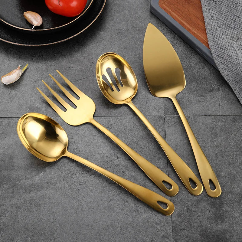 Axyaa Stainless Steel Kitchenware Set with Long Handle Utensils