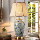 Axyaa Ceramic Floor Lamp with Fabric Lampshade Design for Living Room, Bedroom, Study