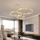 Axyaa Modern Circular Ring Pendant Light for Minimalist Living Room