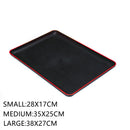 Axyaa Black Wood Grain Rectangular Tray for Kitchen Tableware and Cup Storage