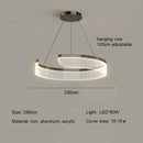 Axyaa Modern Acrylic LED Semicircle Chandelier for Living Room and Bedroom