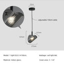 Axyaa Smoke Grey Glass LED Pendant Chandelier for Modern Interior Lighting