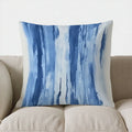 Axyaa Blue Abstract Streak Pattern Throw Pillow Cover