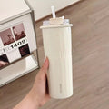 Axyaa Stainless Steel Thermal Tumbler with Straw: 500ml Hot/Cold Cup for Drinks