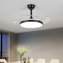 Axyaa Electric Fan Ceiling With LED Light & Remote Control - Modern Home Chandelier