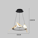 Axyaa Golden Magpie Bird LED Wall Lamp for Chic Home Decor