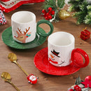 Axyaa Christmas Santa Claus Porcelain Tea Cup Set