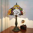 Axyaa 12“ Stained Glass Table Lamp - Bedroom, Living Room, Office Decor