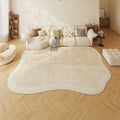 Axyaa Plush Cream Style Area Rug for Bedroom and Living Room Décor