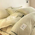 Axyaa Velvet Duvet Set: Warm Plush Comforter, Thick Blanket, Home Bedding, Winter