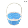 Axyaa Flower Storage Basket Round Plastic Vine Shopping Hamper