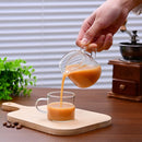 Axyaa 150ml Transparent Small Espresso Milk Pitcher with Handle Heat Resistant
