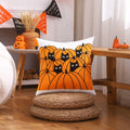 Axyaa Halloween Embroidered Cotton Pillow Cover 45x45cm for Home Sofa Décor