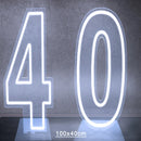 Axyaa Neon Double Digit Acrylic Digital Light for Birthday Party
