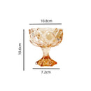 Axyaa 276ml Rhomboid Crystal Glass Cup for Desserts, Ice Cream, Milkshakes