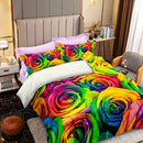 Axyaa Vintage Burgundy Floral Twin Duvet Cover Set with Zipper Closure and Pillowcase