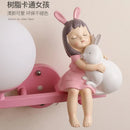 Axyaa Nordic Rabbit Glass Ball LED Wall Lamp for Home Decor
