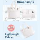 Axyaa Foldable Zipper Tote Bag - Women's Waterproof Shoulder Handbag for Travel & Work