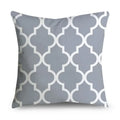 Axyaa Gray Lumbar Pillows - 45X45CM Damask Geometry Floral Stripes Plaids Print