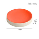 Axyaa Ceramic Cylindrical Plate Set Ideal for Pasta, Desserts, Snacks, Steaks, Sushi, and Molecular Cuisine