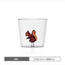 Axyaa Cactus Bunny Duck Clear Glass Tumbler Cup - Table Decor Drinkware