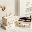Axyaa Tissue Box Holder Organizer Living Room Coffee Table Remote Control Storage Rack