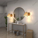Axyaa Rattan Woven E27 Wall Lamp - Decorative Lighting Fixture for Bedroom, Living Room