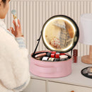 Axyaa LED Mirror Cosmetic Bag: Portable, Rechargeable Makeup Bag with Lights