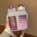 Axyaa Double Drink Water Bottles with Tea Filter and Straw - BPA Free
