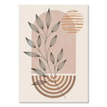 Bohemian Leaf Canvas Poster for Modern Living Room Decor - Axyaa