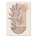 Bohemian Leaf Canvas Poster for Modern Living Room Decor - Axyaa